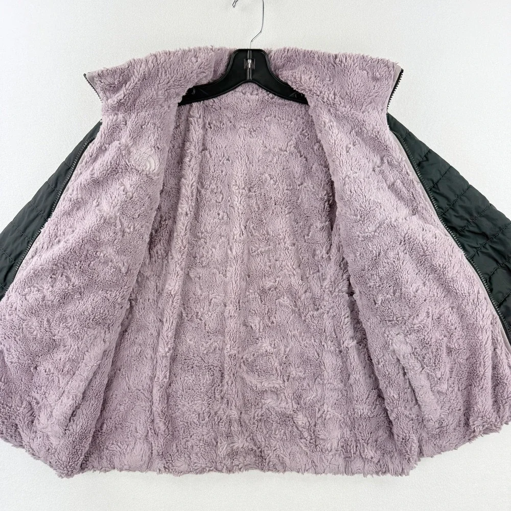 The North Face Big Girls Puffer‎ Jacket Reversible Size XL (18) Mossbud Fleece